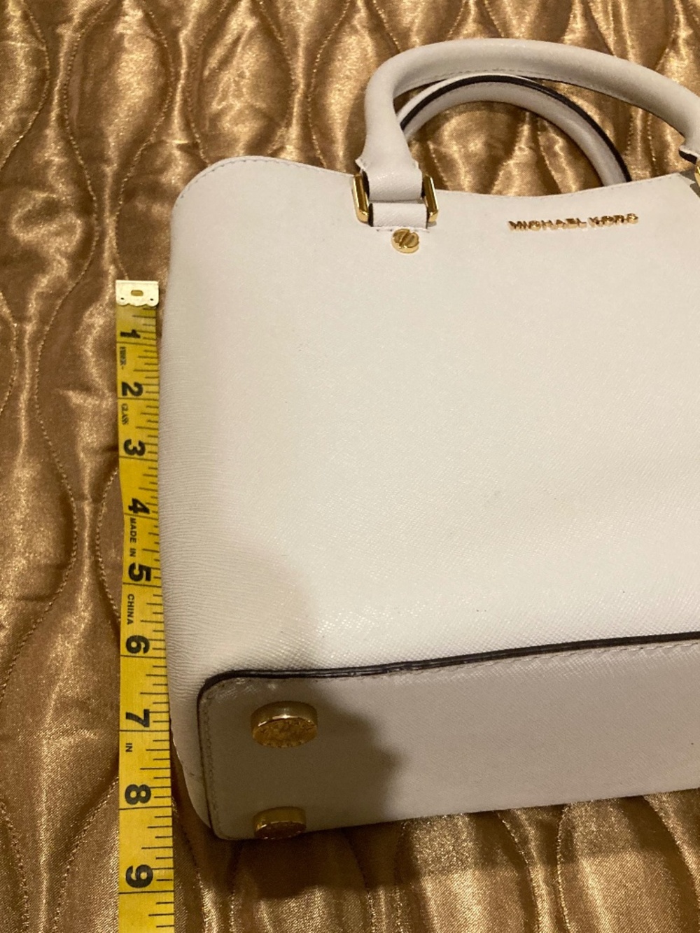 MICHAEL KORS Tote White Leather with Removable Strap and Bag - Stunning! - Picture 11 of 14